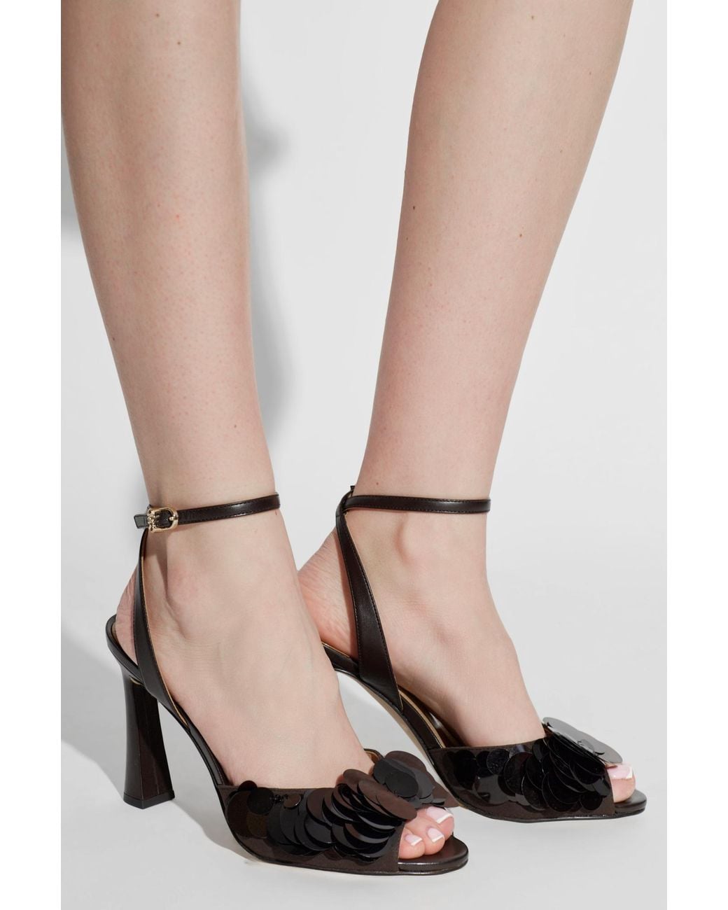 MICHAEL Michael Kors Black Heeled Sandals "Loretta"