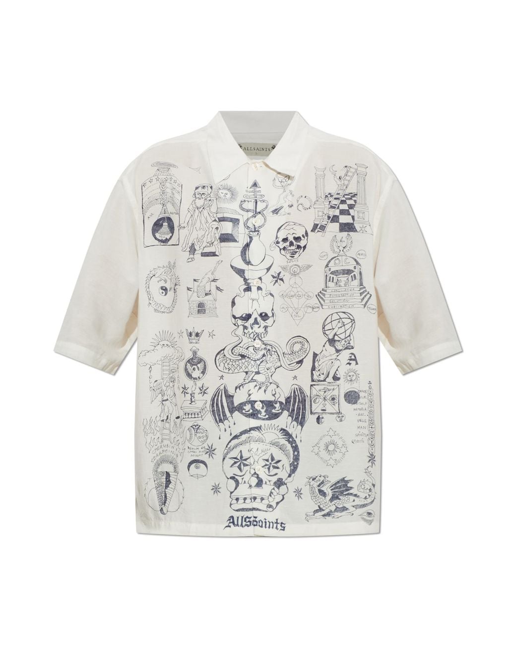 AllSaints White Shirt 'Ignis' for men