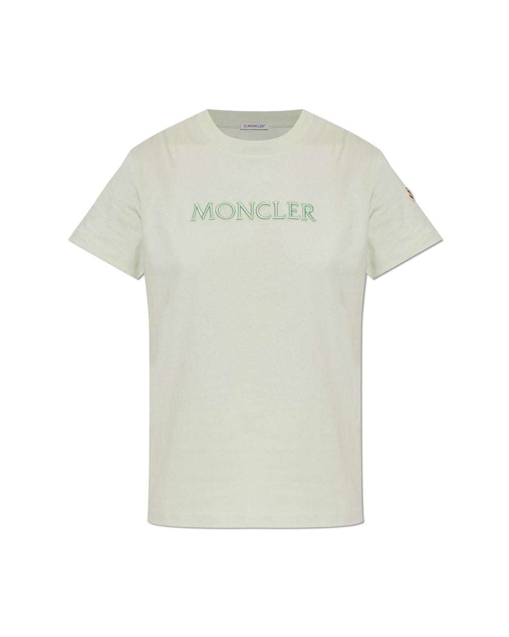 Moncler White T-Shirt With Logo