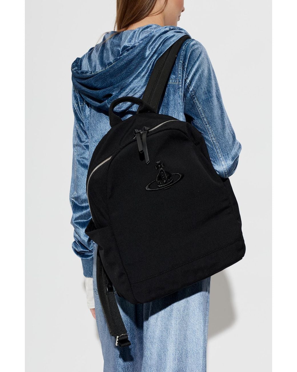 Vivienne Westwood Black Backpack 'George Medium'