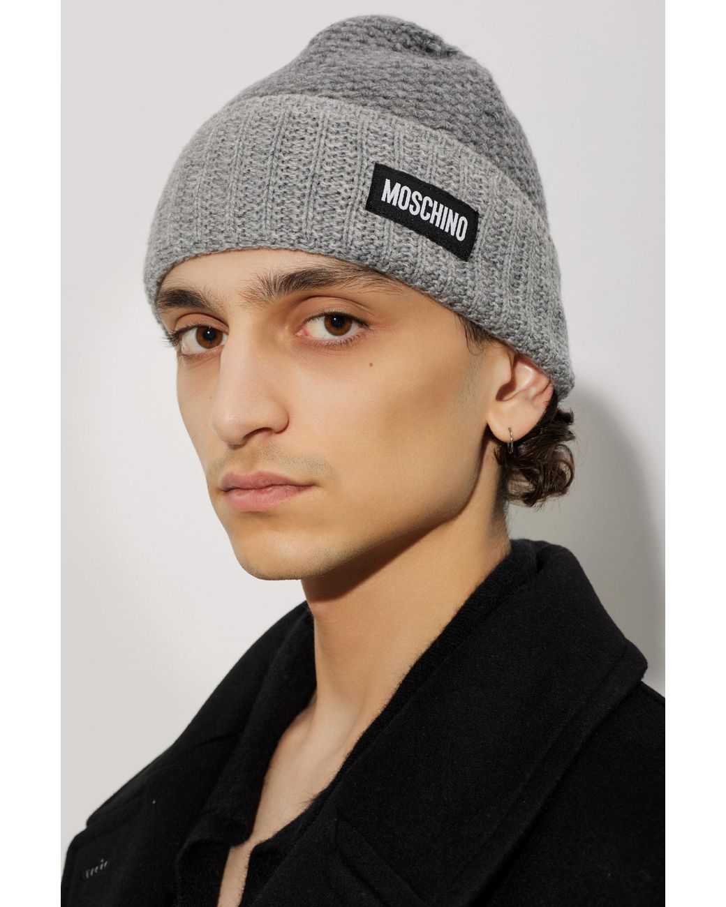 Moschino Blue Cap With Logo Patch
