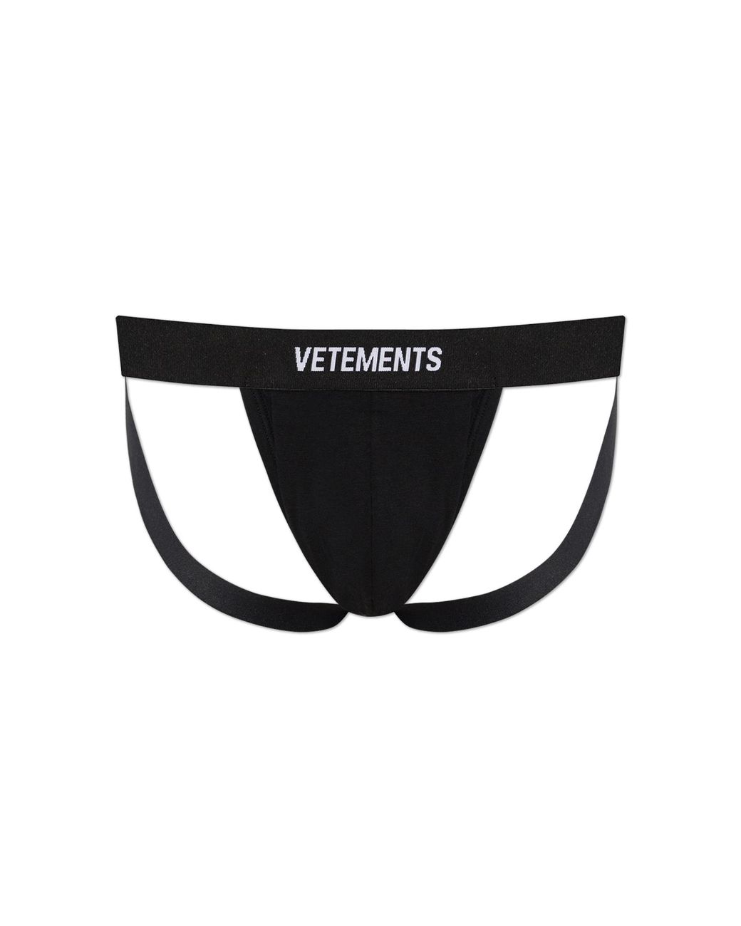 Vetements Black Cotton Jockstraps for men