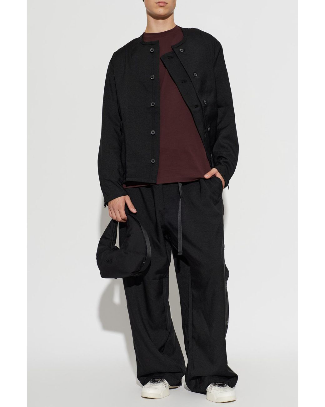 Y-3 Black Wide-Leg Pants for men