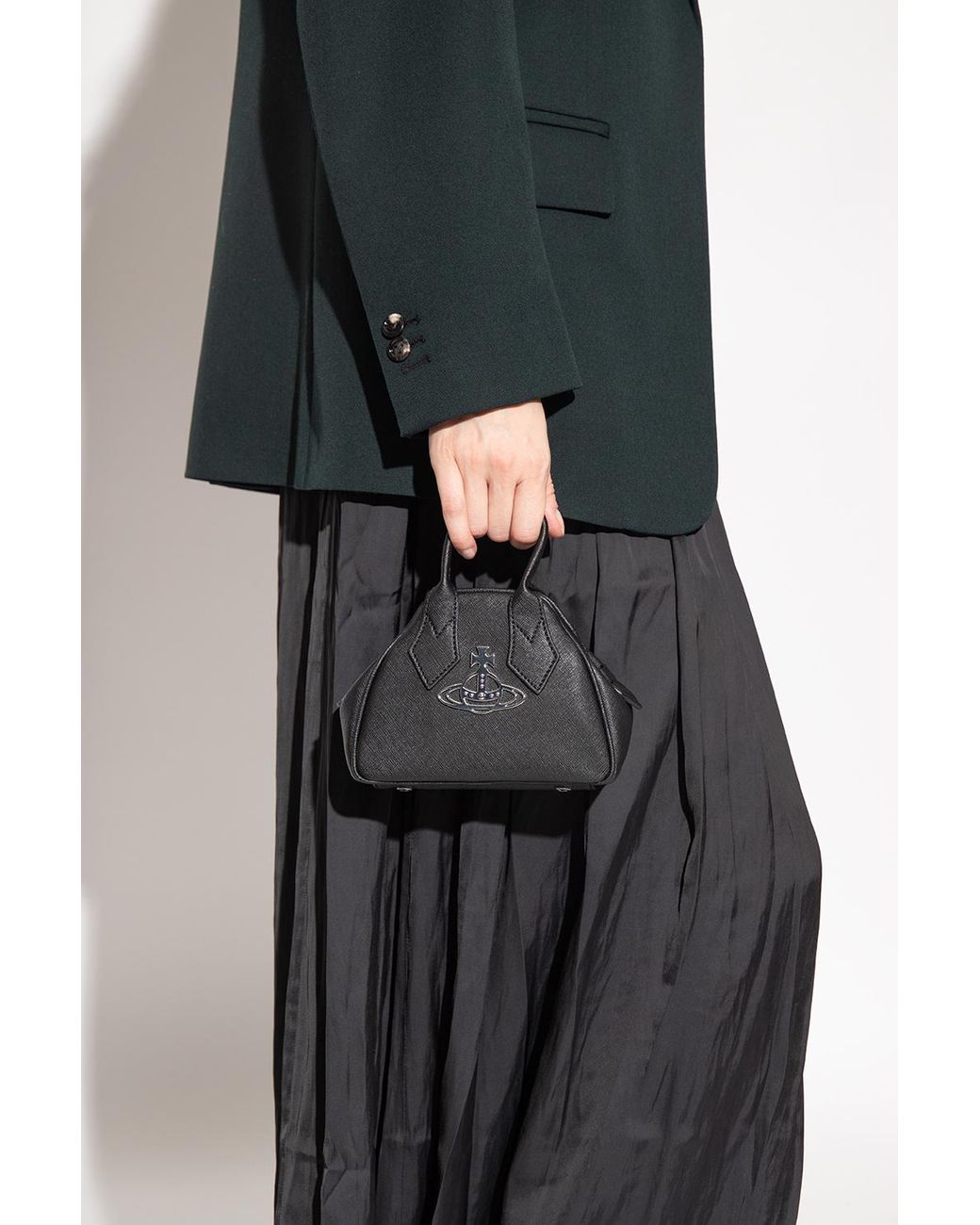 Vivienne Westwood Leather 'yasmine Mini' Shoulder Bag in Black Lyst