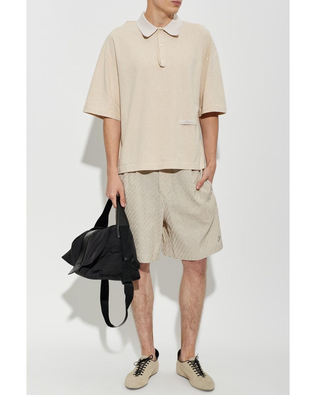 Jacquemus White Striped Shorts for men
