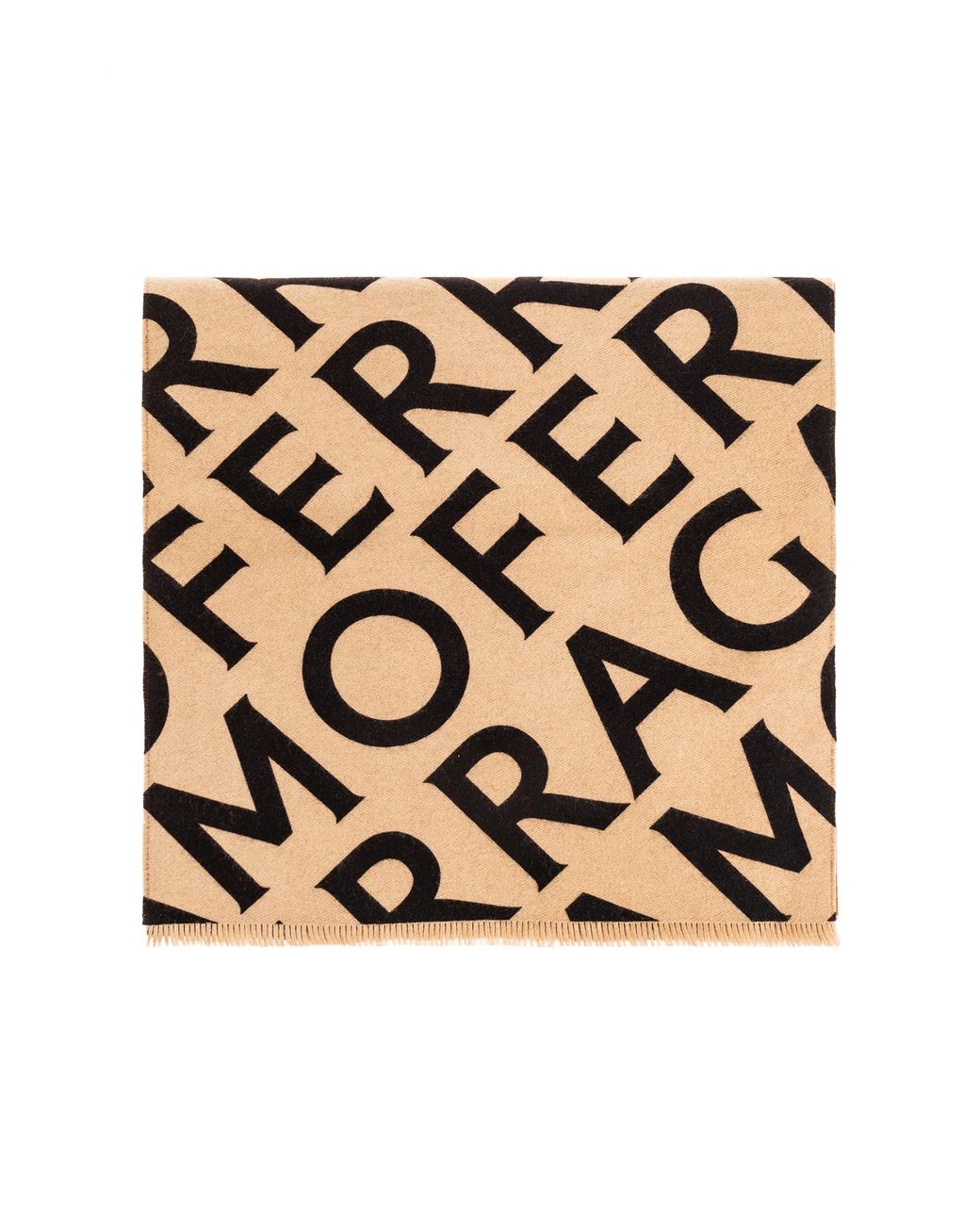 Ferragamo Natural And Wool Scarf