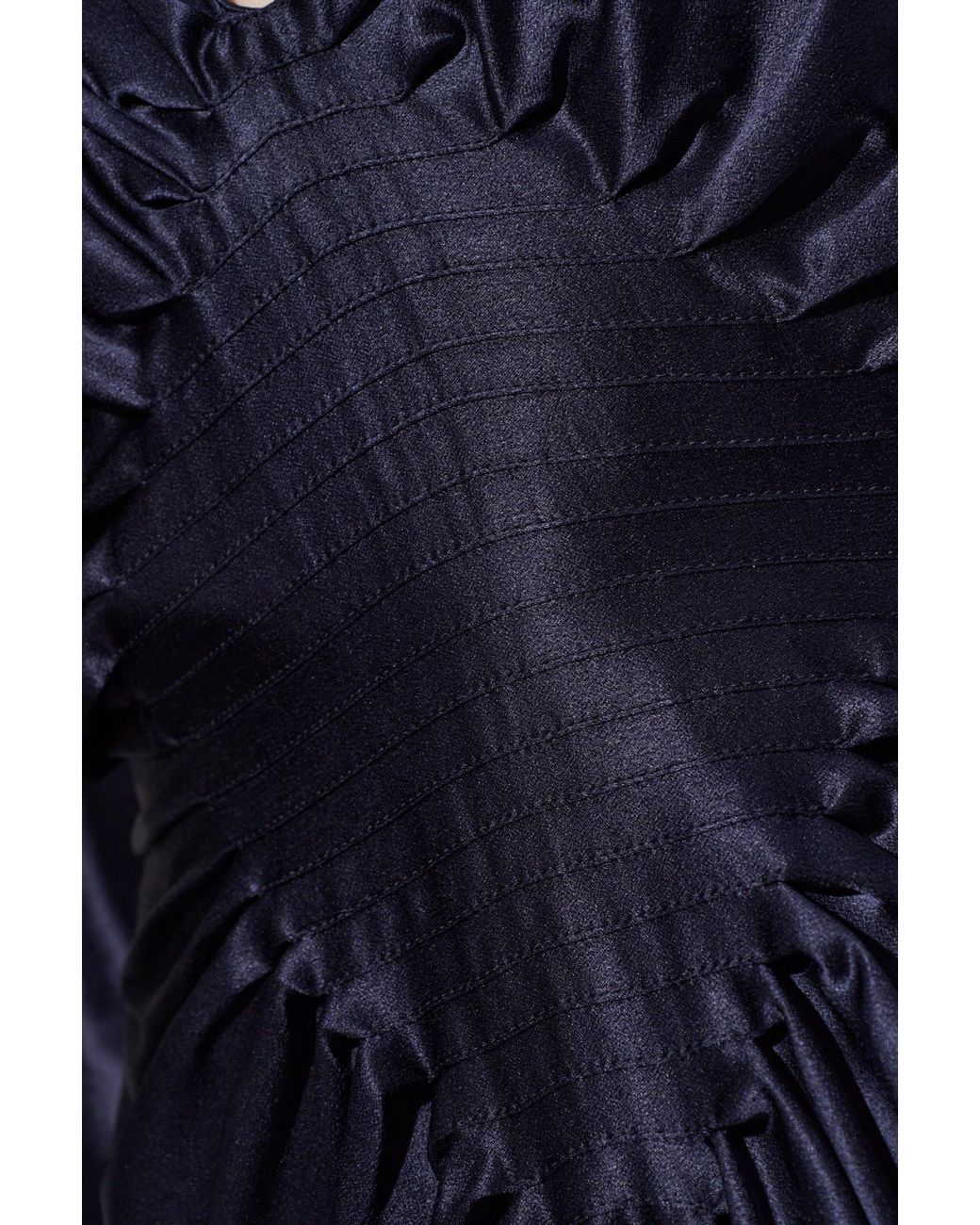 Versace Blue Silk Dress With Draping