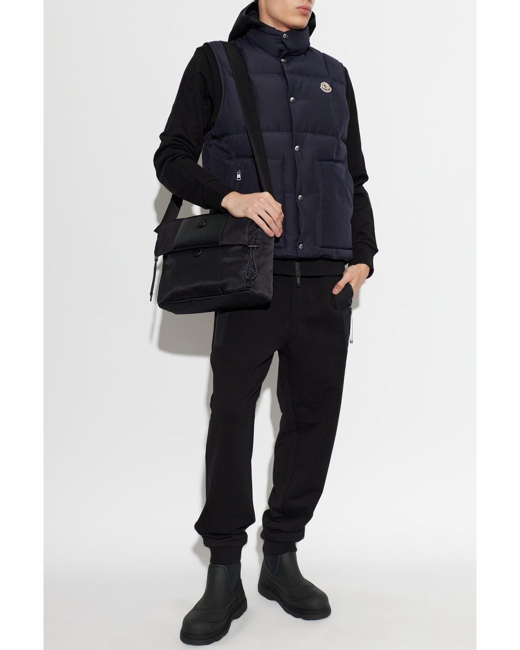 Moncler Blue Puffer Vest 'Brumelune' for men