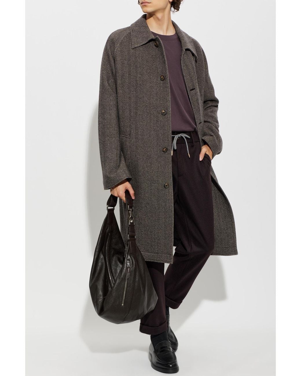 Eleventy Black Trousers With Pockets for men