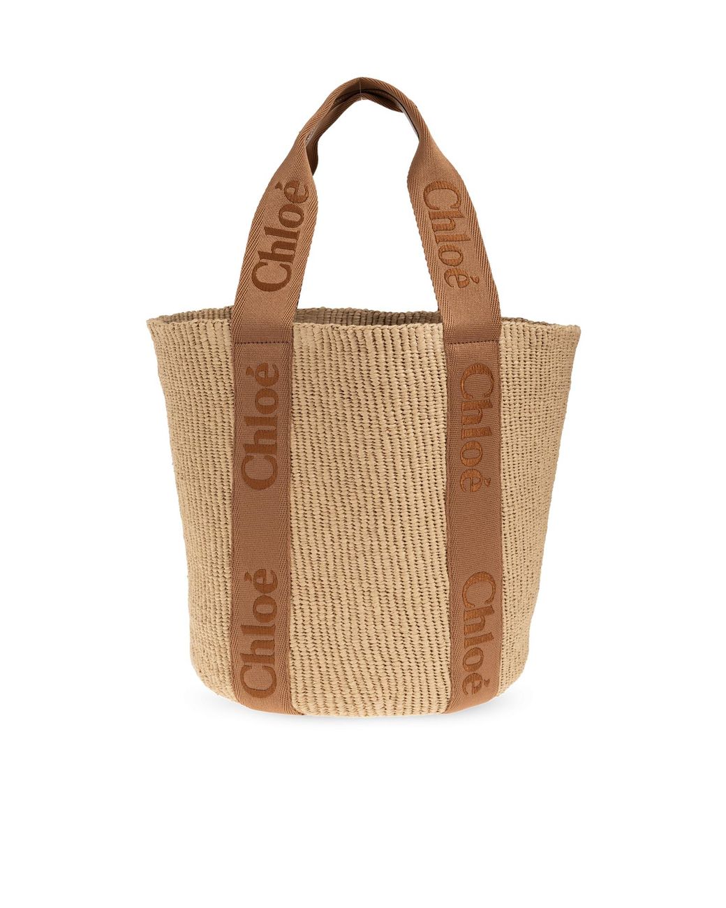 Chloé Brown "Woody Large" Shopper Bag