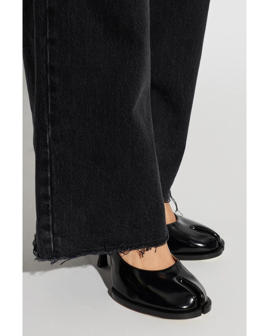 Maison Margiela Black Heeled Shoes With 'Tabi' Cut-Out