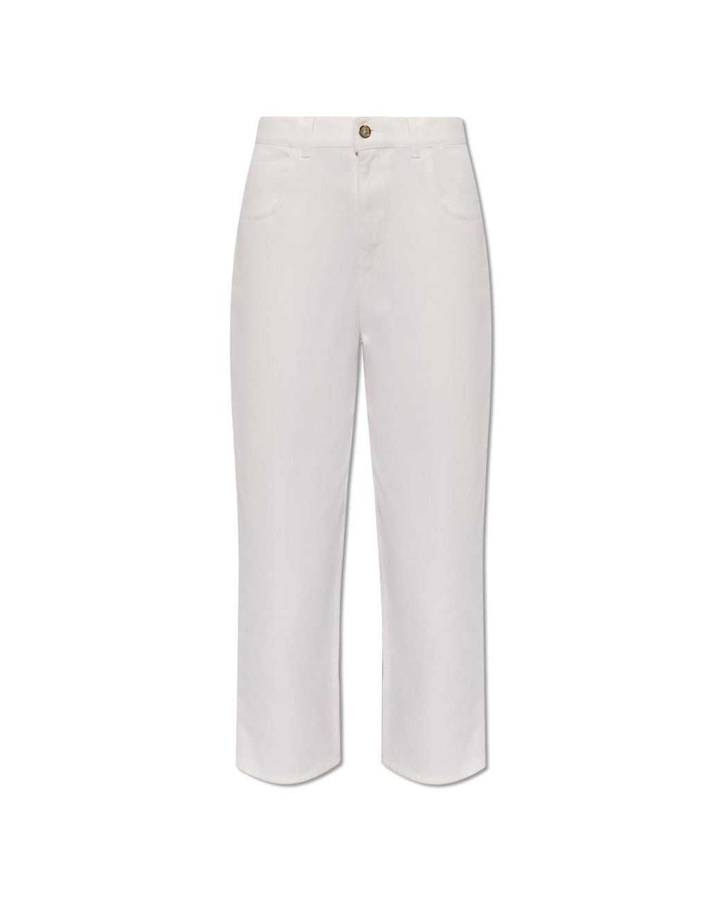 Moncler White High-Rise Jeans