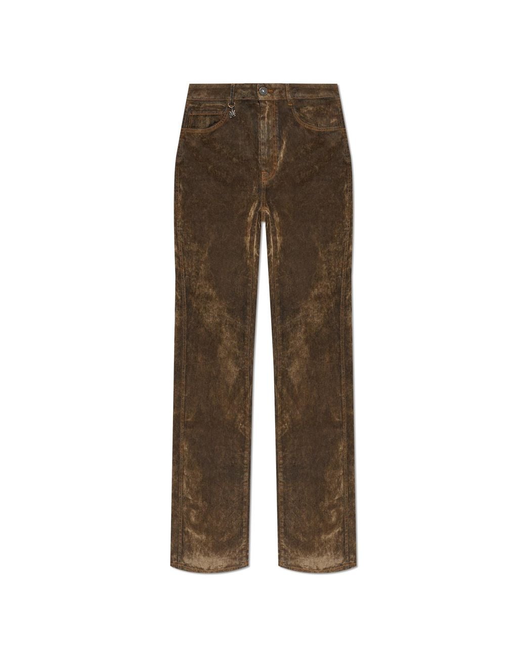 Amiri Brown Wide-Leg Jeans