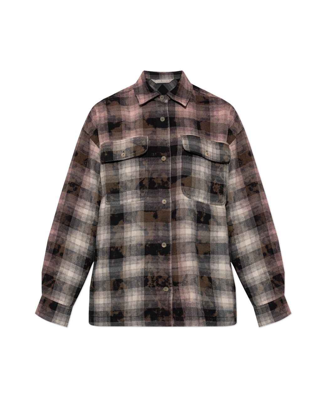 Palm Angels Blue Checked Pattern Shirt