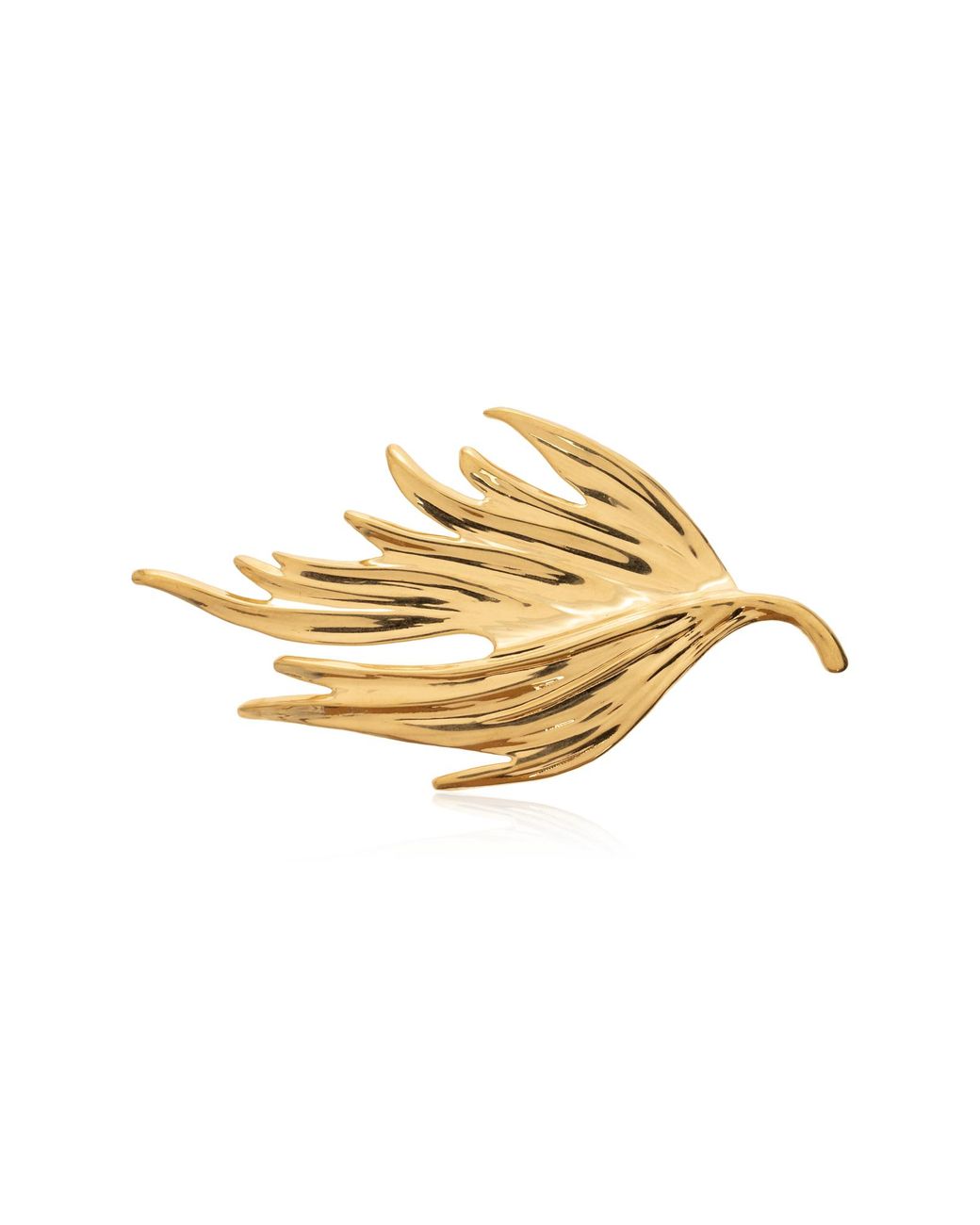 Jil Sander Metallic Brass Brooch