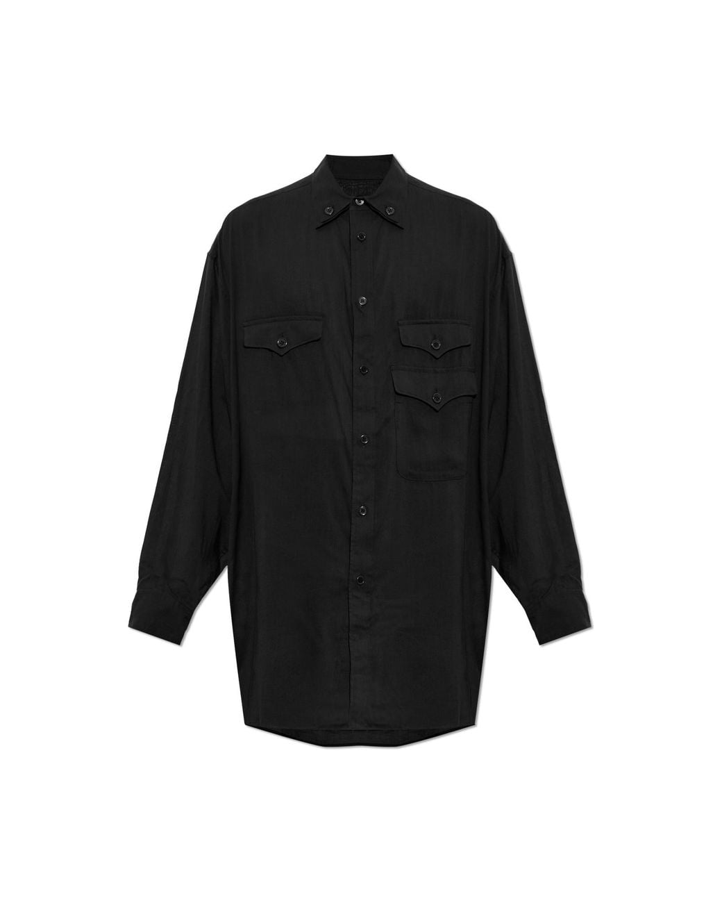 Yohji Yamamoto Black Shirt With Pockets for men