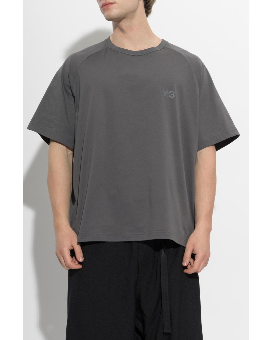 Y-3 Gray T-Shirt With Logo for men