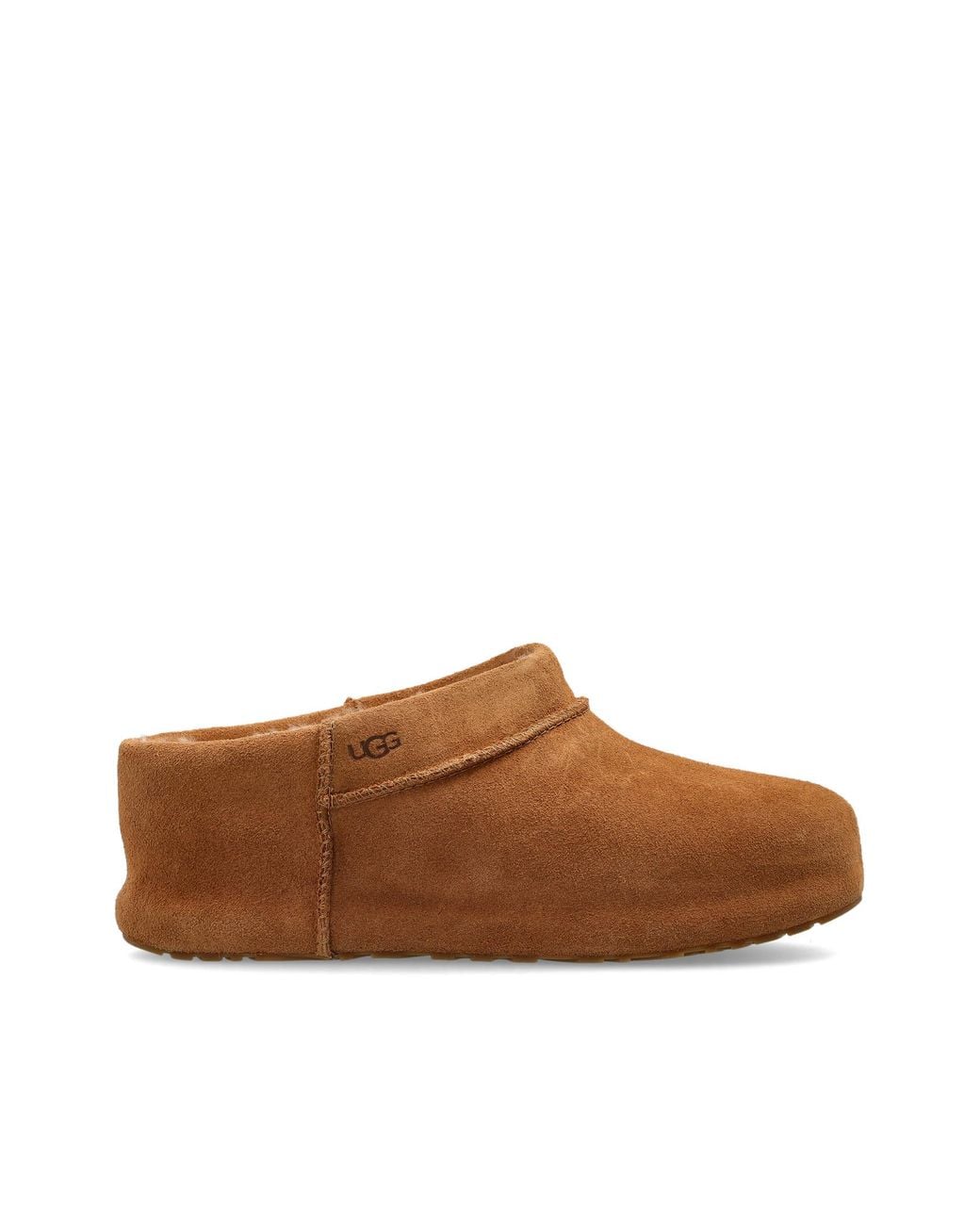 Ugg Brown Suede 'Enwrap Clog' Wedge Shoes