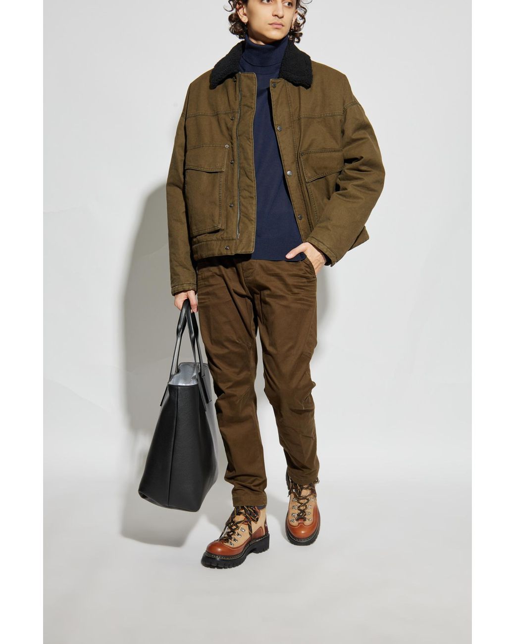 DSquared² Blue Wool Turtleneck for men