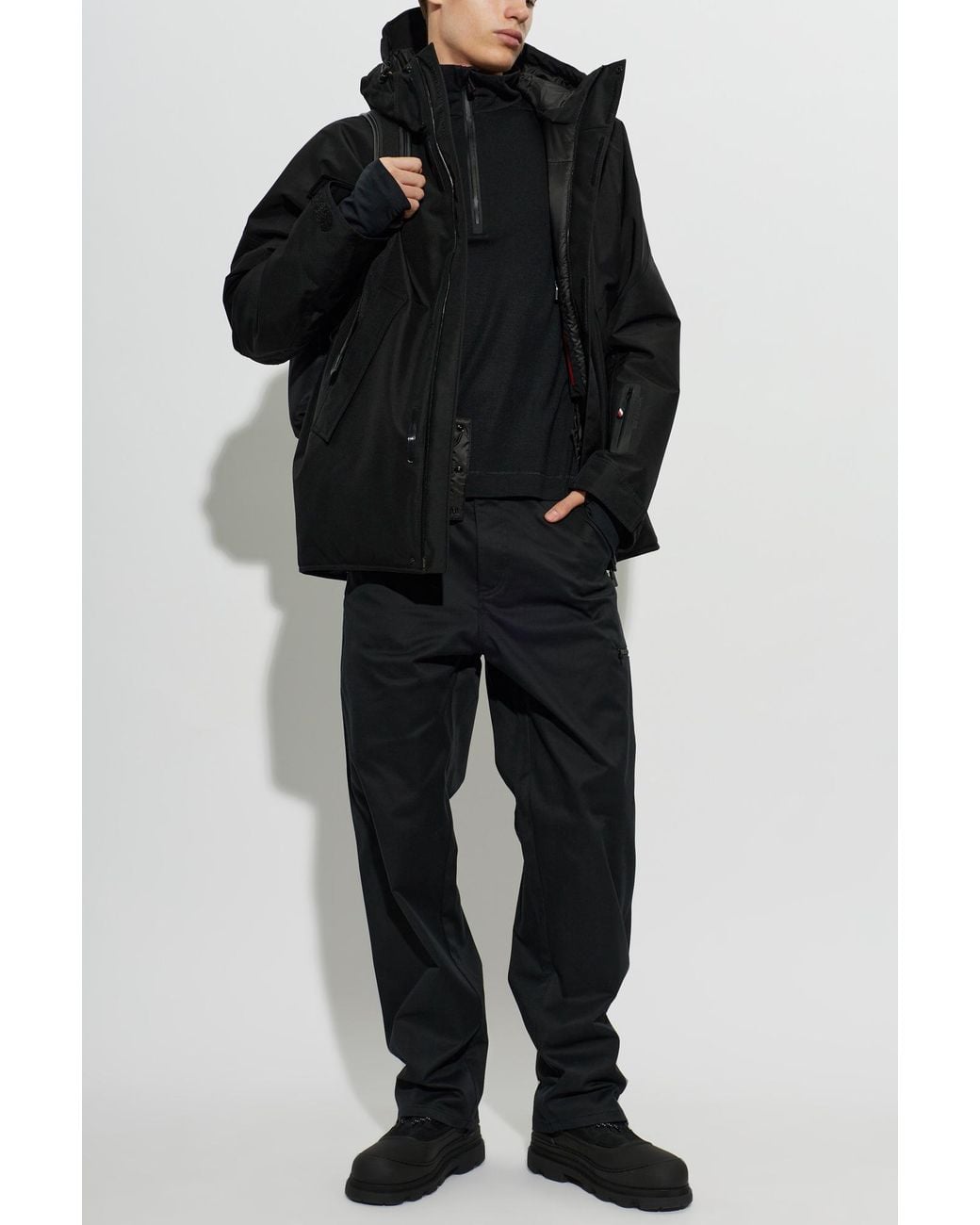 Moncler Black Ski Jacket 'Lambir' for men
