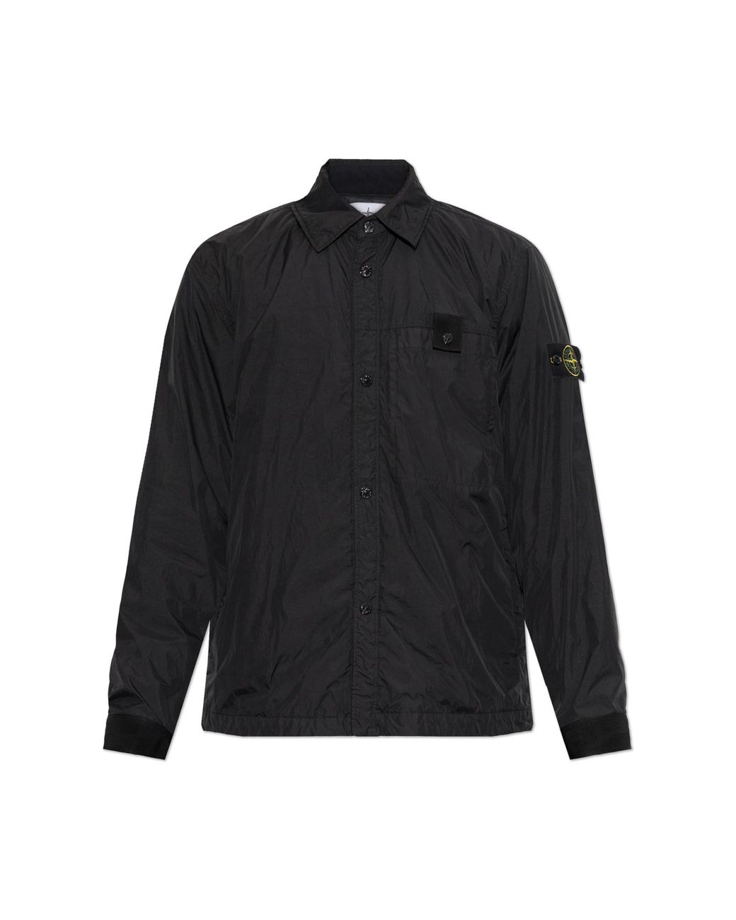 Stone Island Black Light Jacket With Collar for men