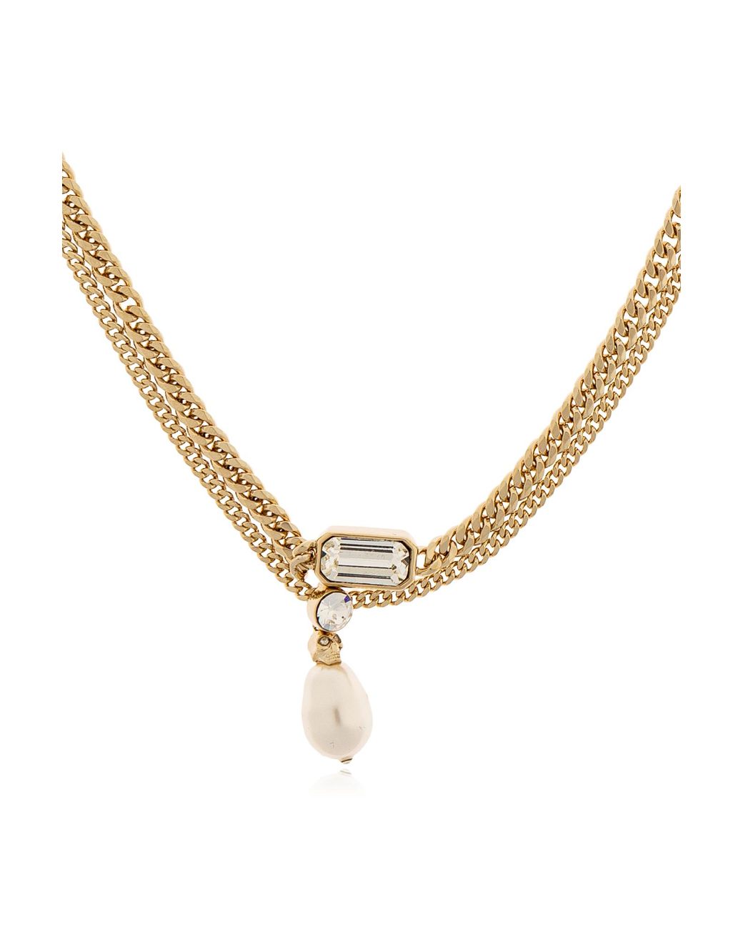 McQueen Metallic Brass Necklace