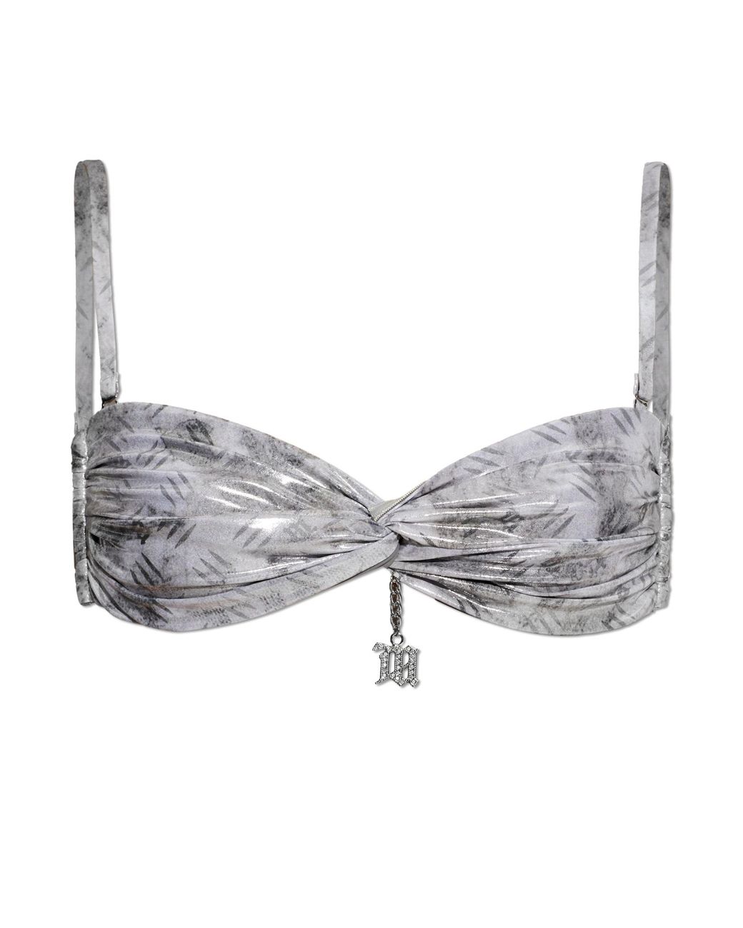 M I S B H V Gray Bikini Top