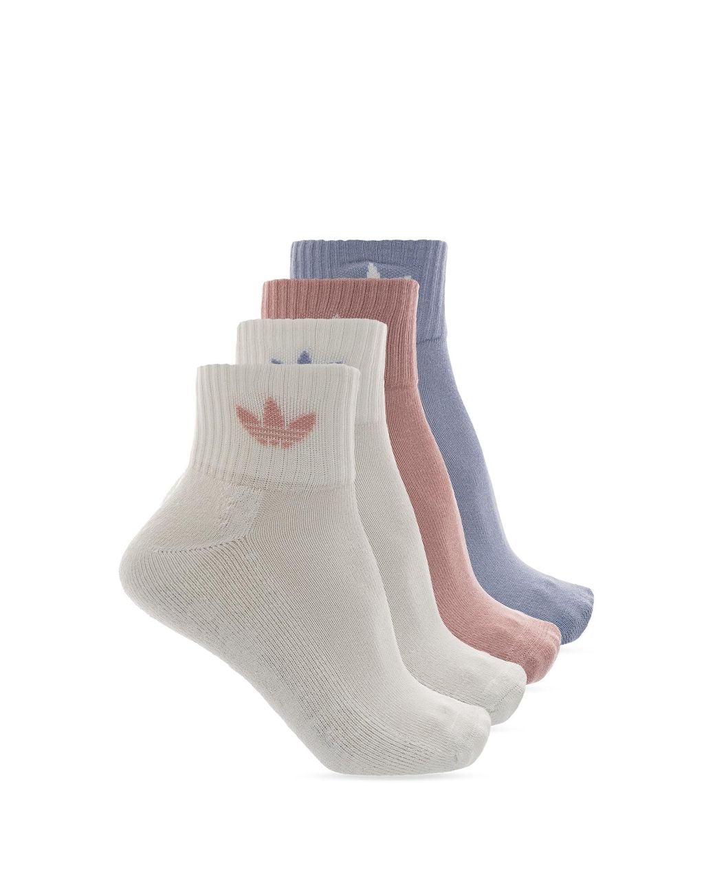Adidas Originals White 4-Pack Logo Socks