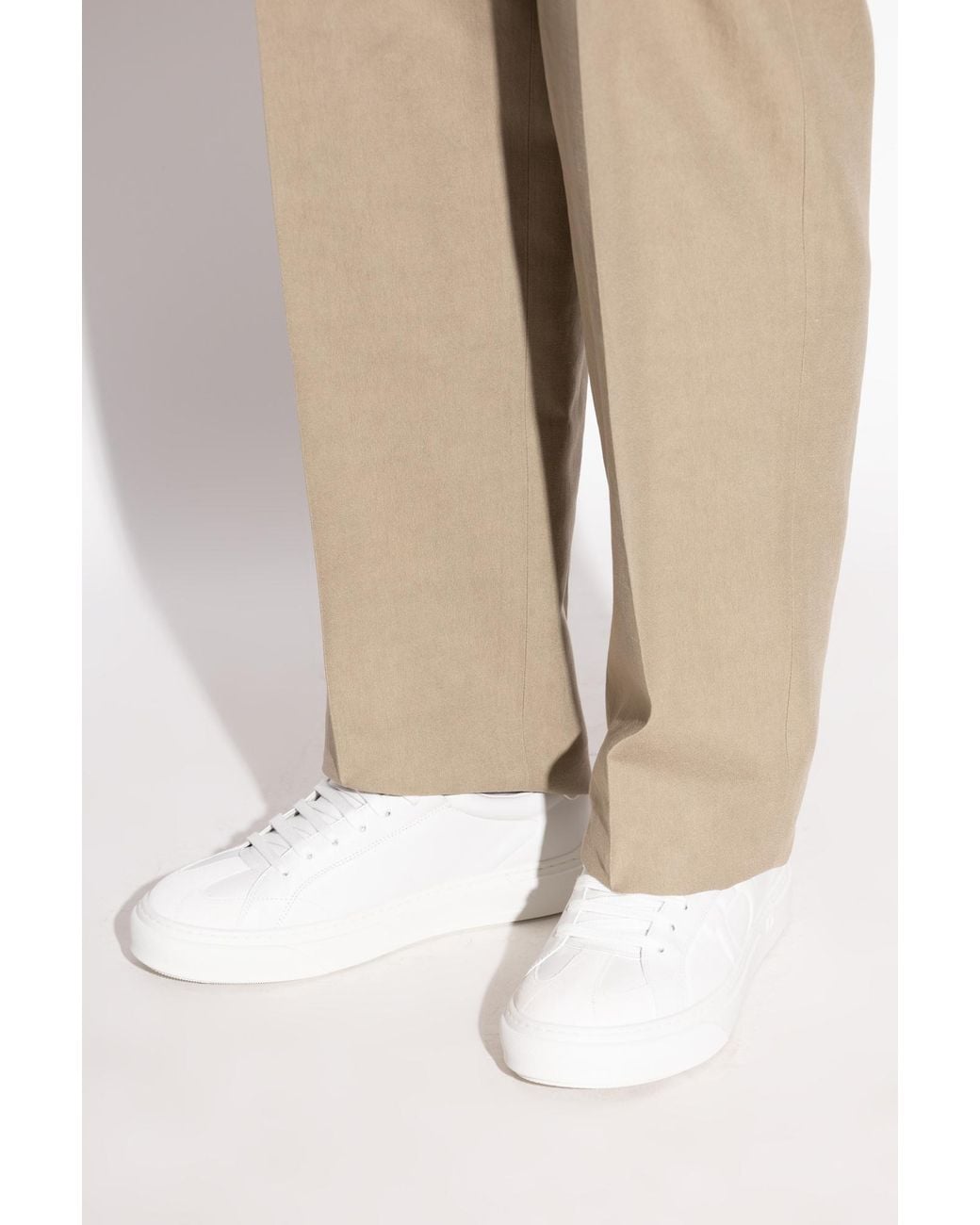 Ferragamo White "Thor" Sports Shoes
