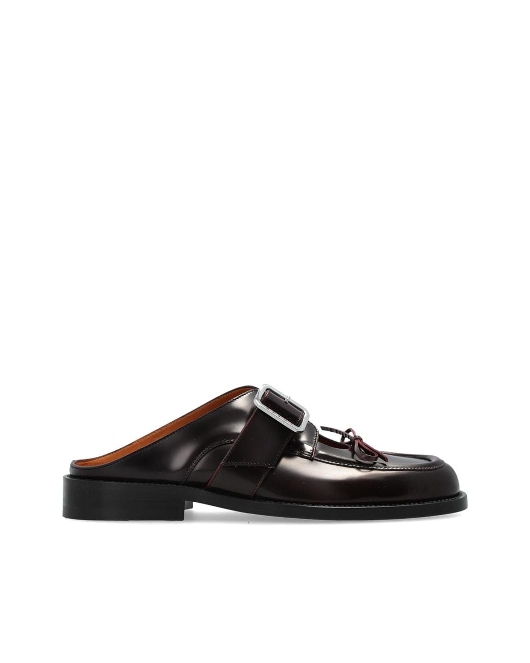 Marni Black Leather Slides