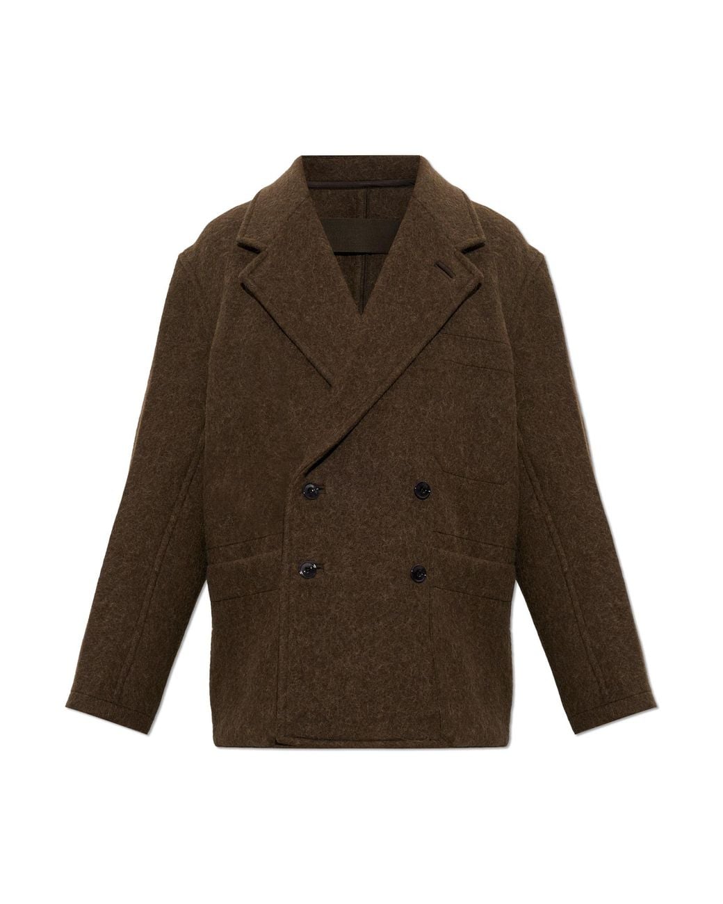 Lemaire Black Wool Jacket for men