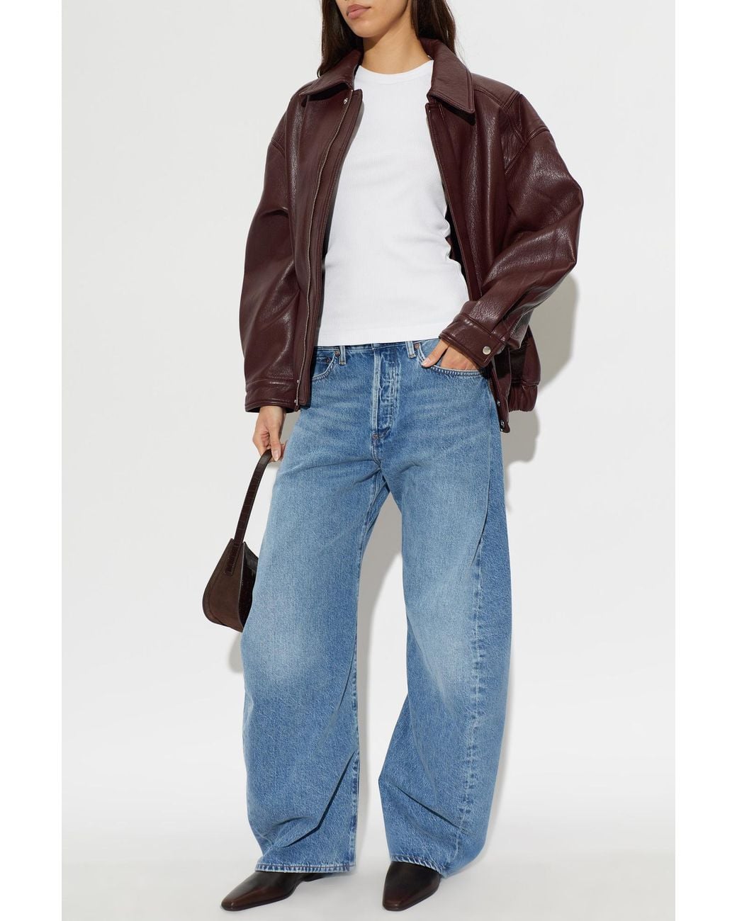 Agolde Purple 'Ona' Bomber Jacket