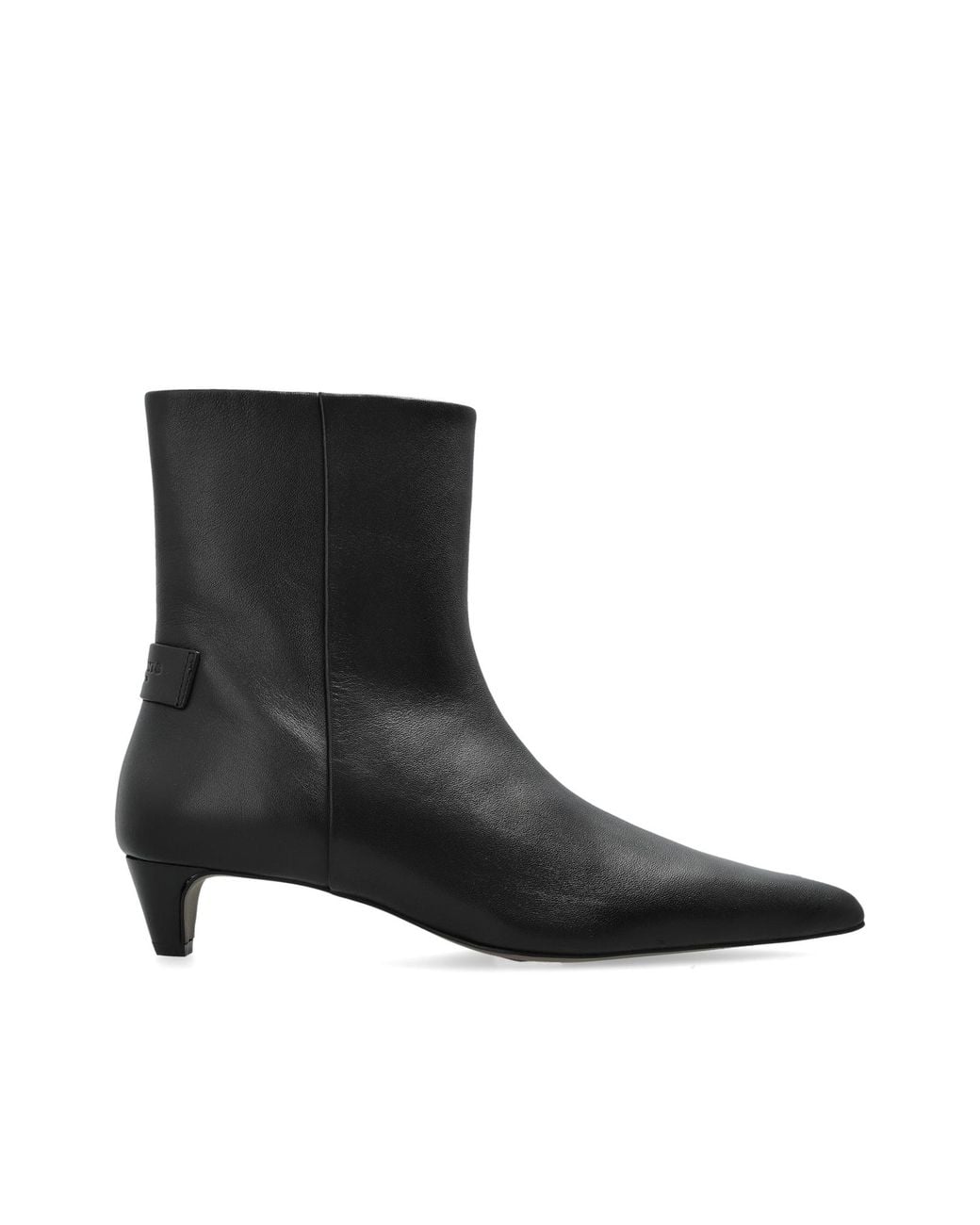 AllSaints Black 'Piper' Leather Heeled Ankle Boots