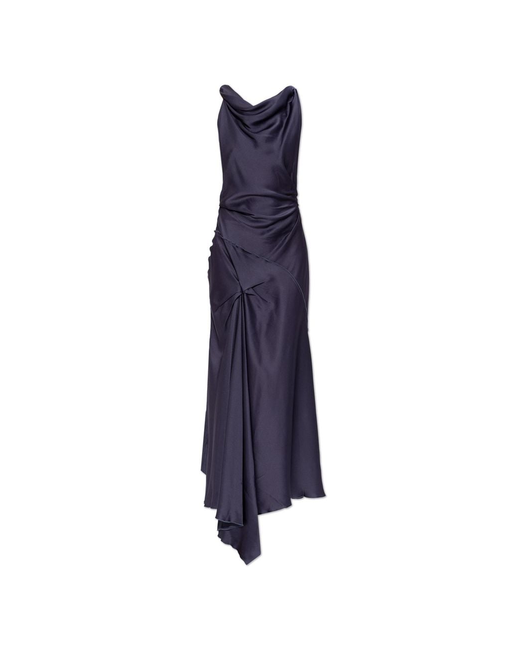 Victoria Beckham Blue Asymmetrical Cut Dress
