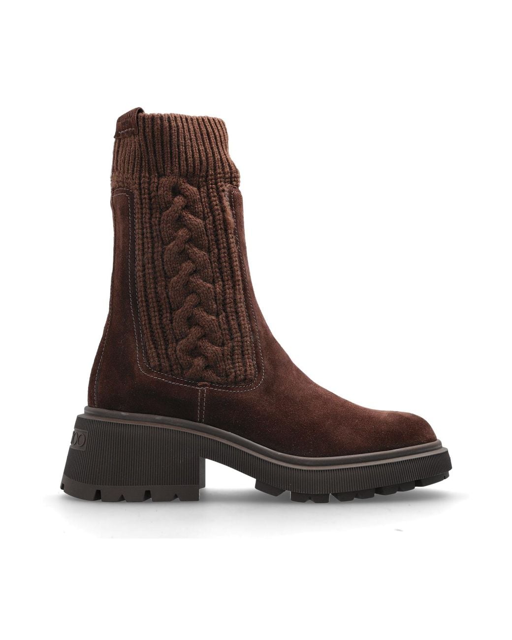Jimmy Choo Brown Tamia Chelsea Boots