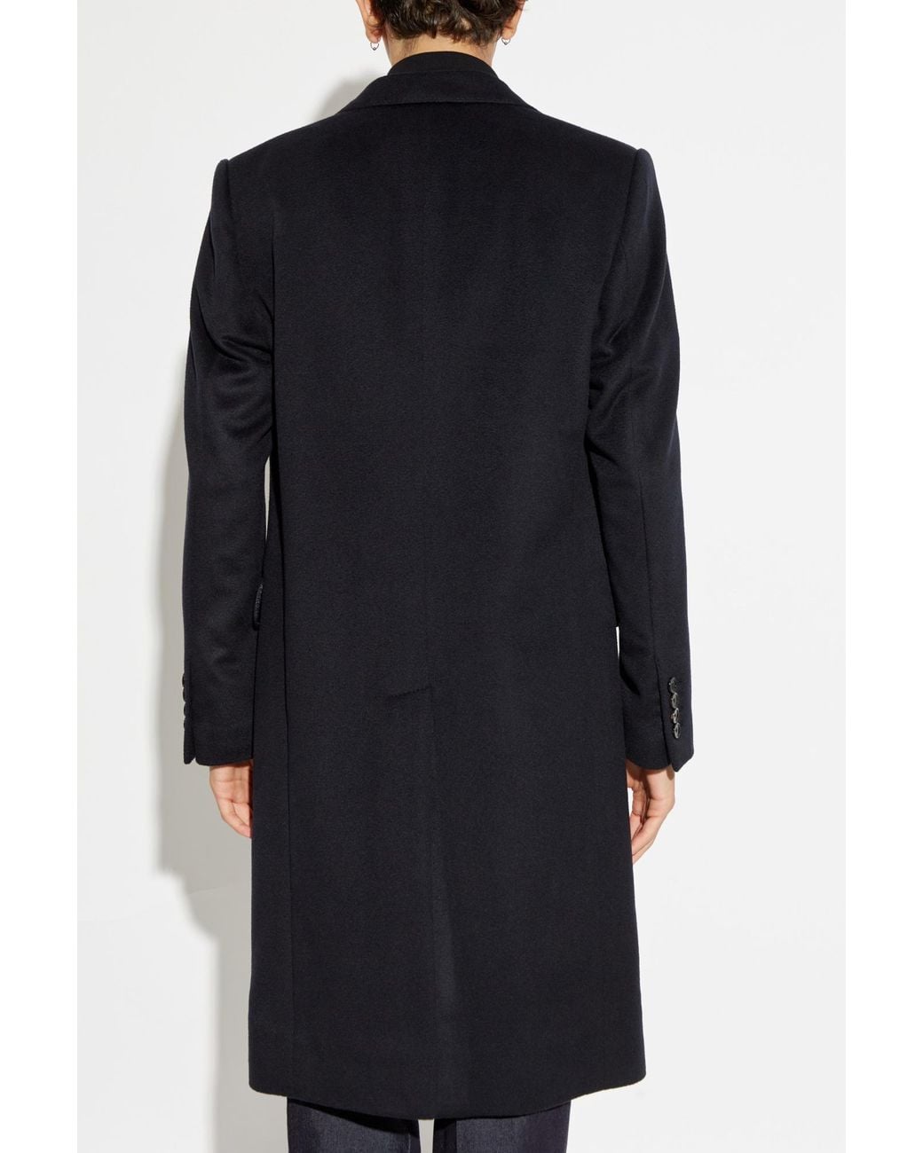 Dolce & Gabbana Blue Cashmere Coat for men