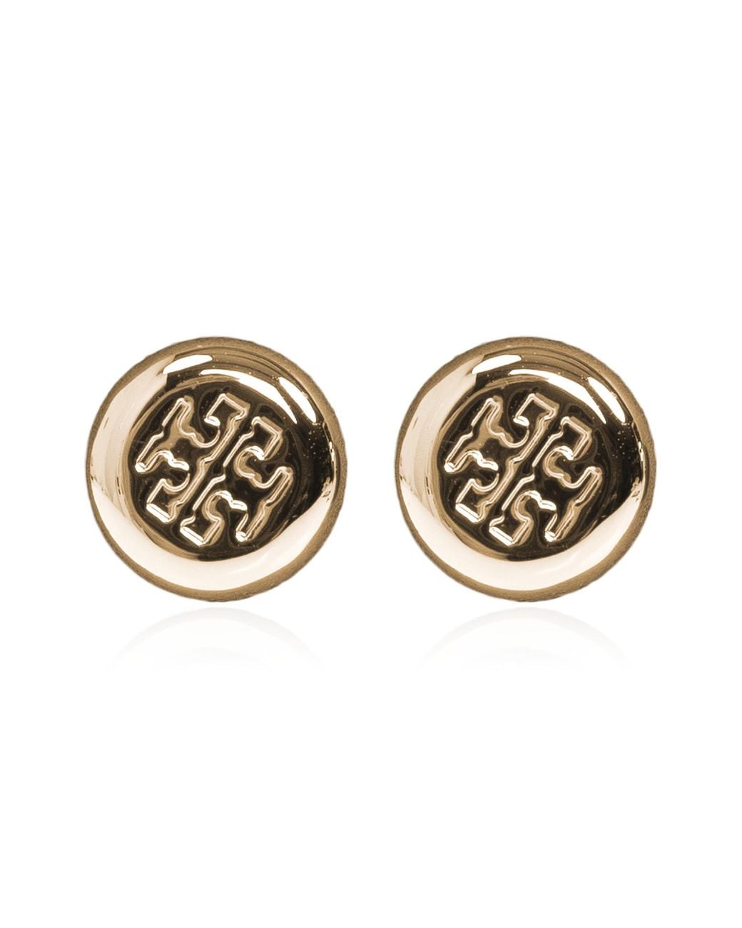 Tory Burch Metallic Logo Stud Earrings