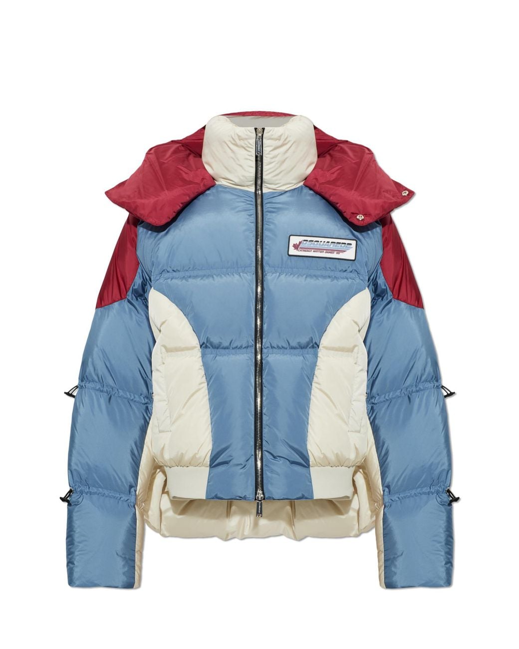 DSquared² Blue Padded Jacket With Logo for men