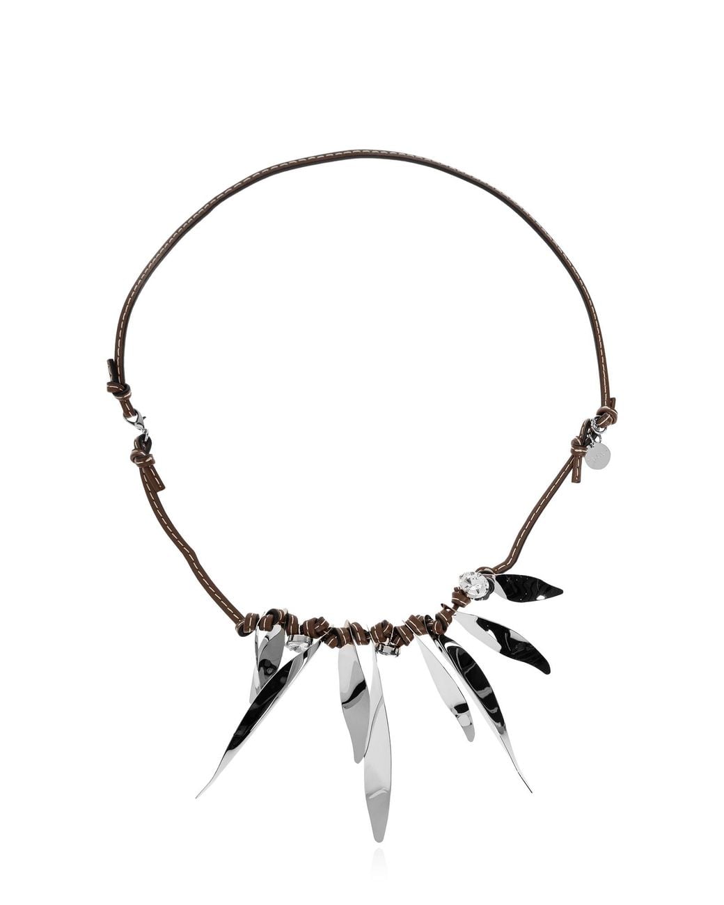 Marni Metallic Necklace With Shimmering Crystals