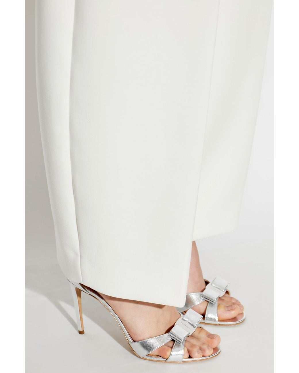 Ferragamo White Heeled Sandals 'Roxy'