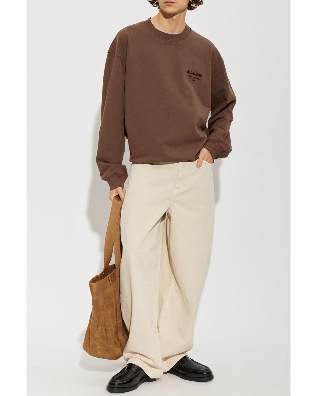 AllSaints Brown "Xander" Sweatshirt for men