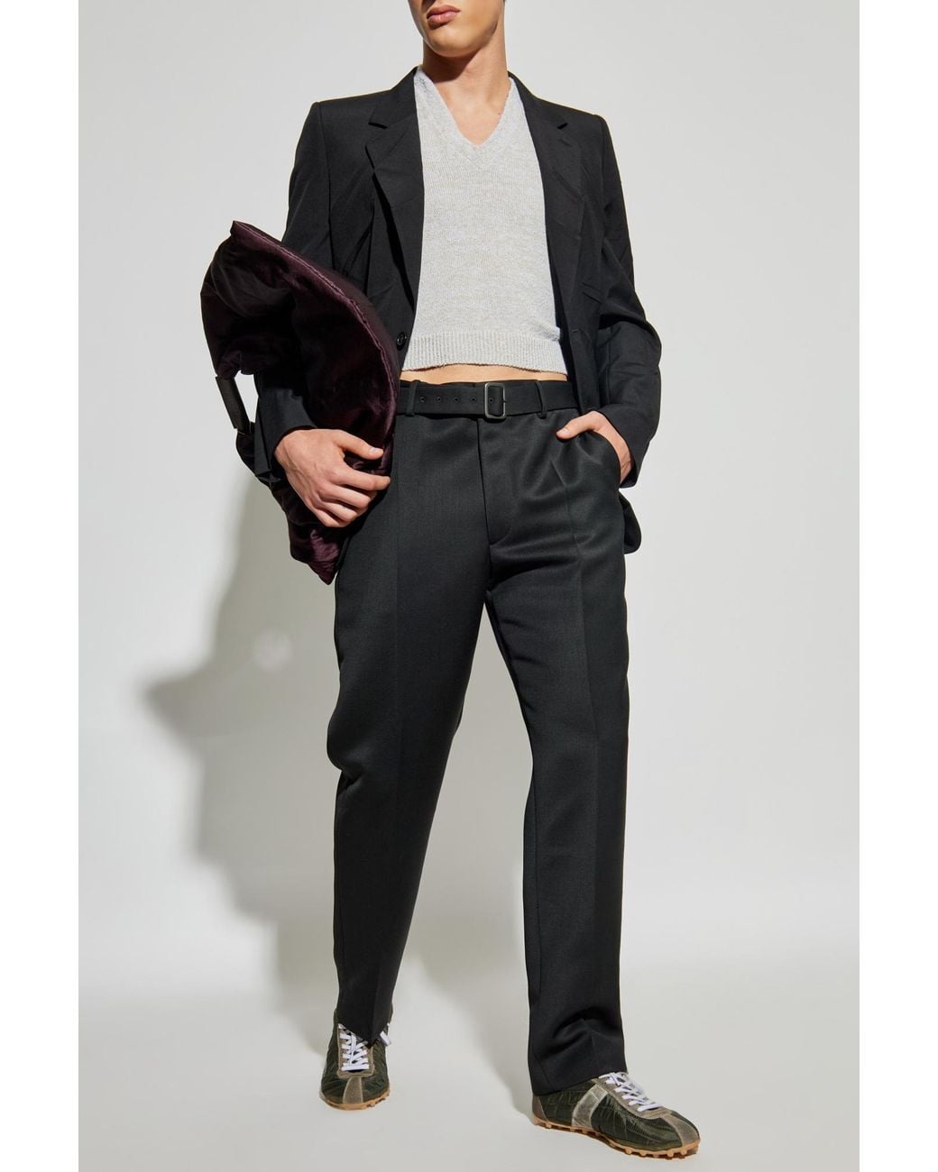 MM6 by Maison Margiela Black Single-Breasted Blazer for men