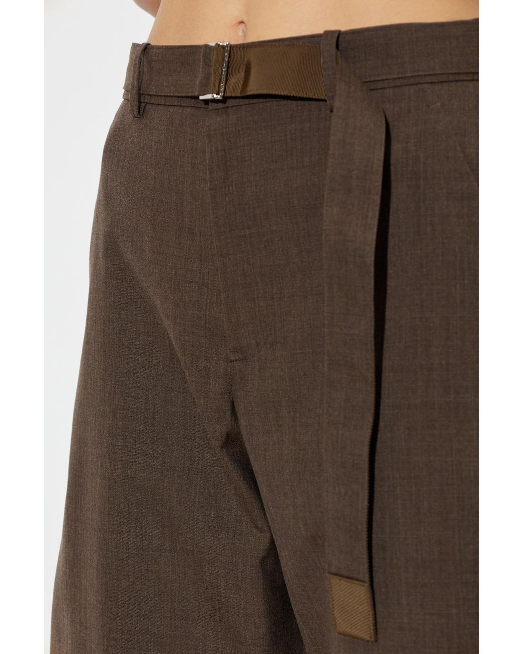 Sacai Brown Wool Trousers