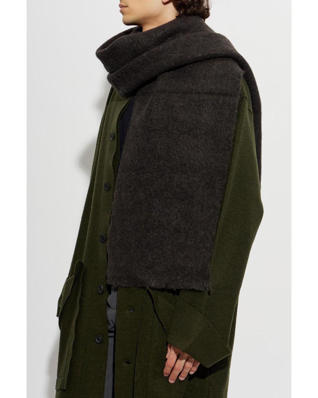 Lemaire Black Wool Scarf