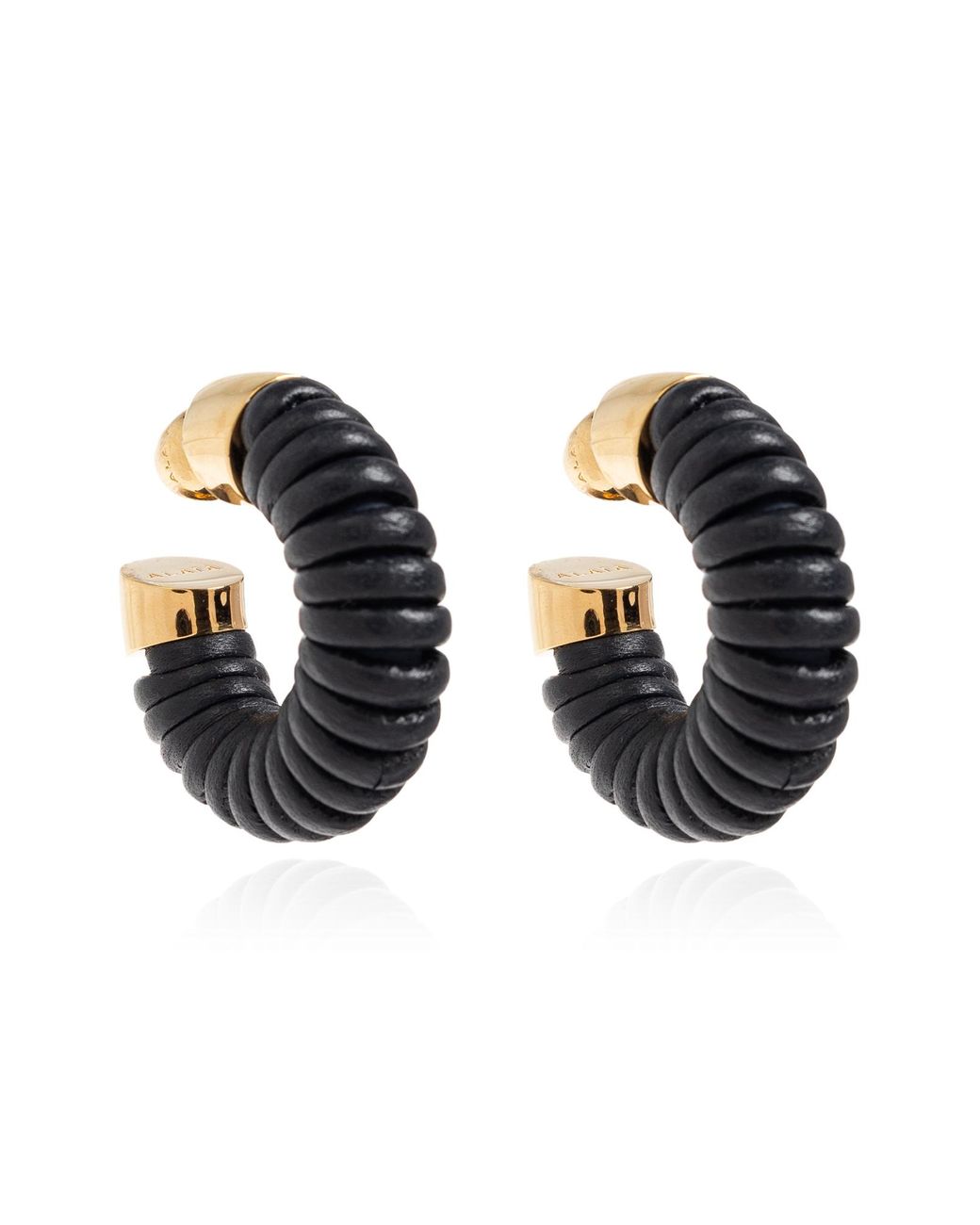 Alaïa Black Round Earrings