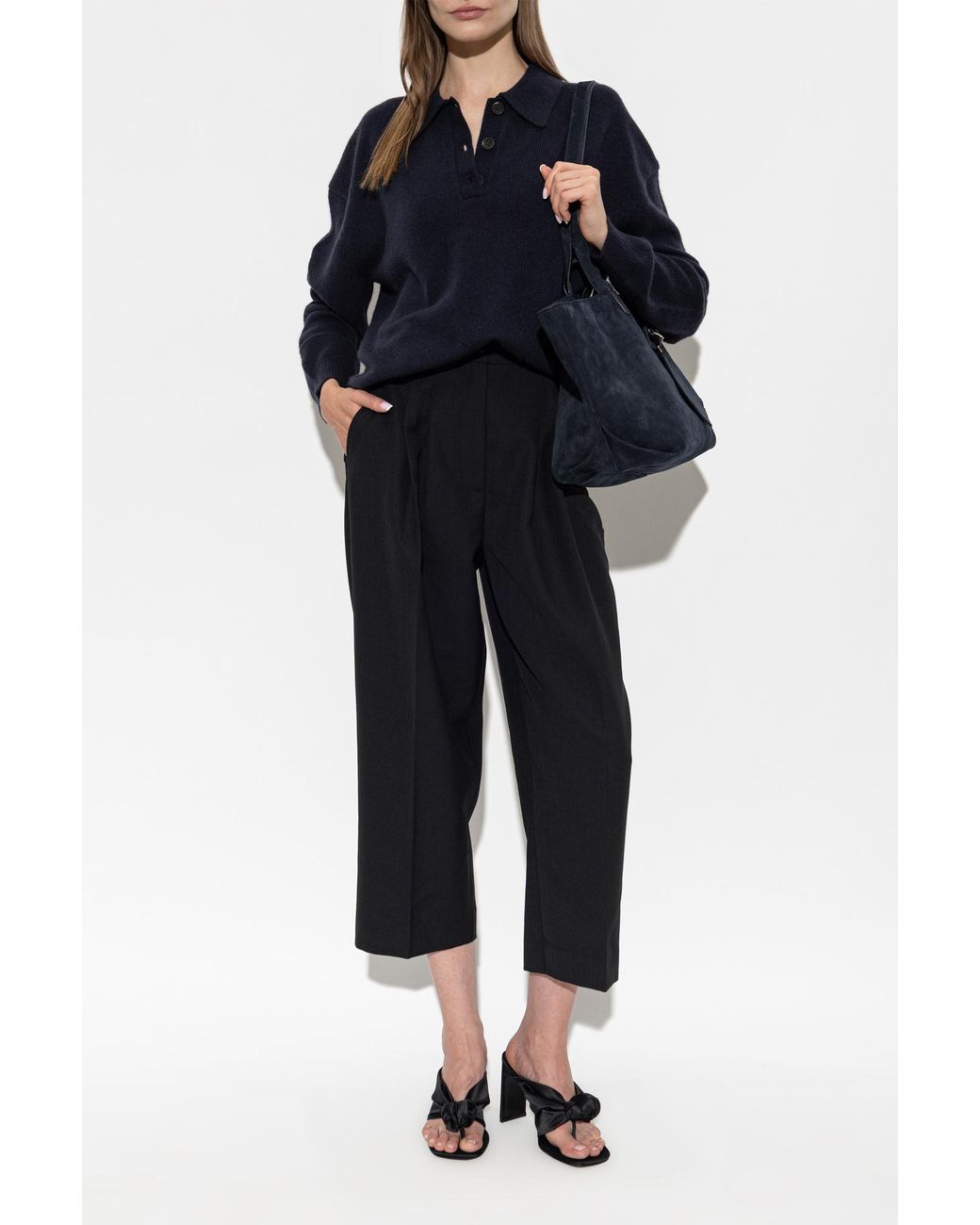 Anine Bing Blue 'Brice' Trousers