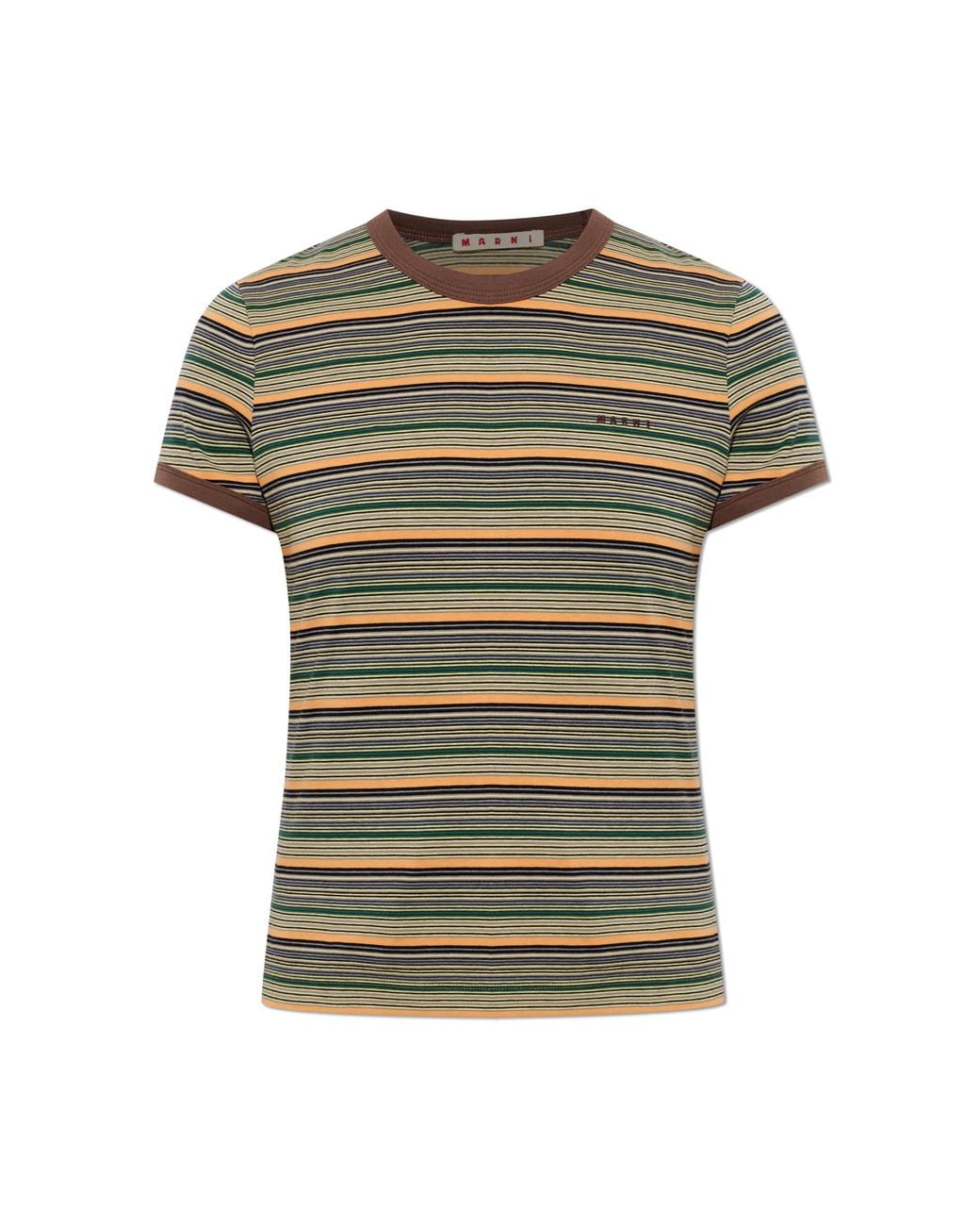Marni Green Ribbed T-Shirt