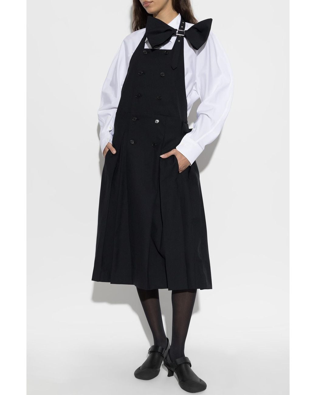 Comme des Garçons Black Wool Dress