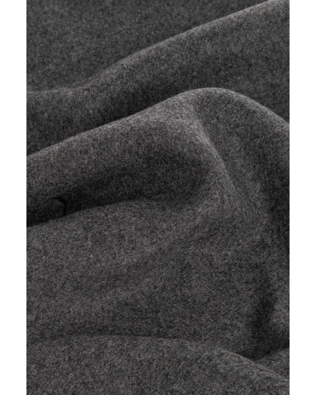 Balenciaga Black Cashmere Scarf With Logo