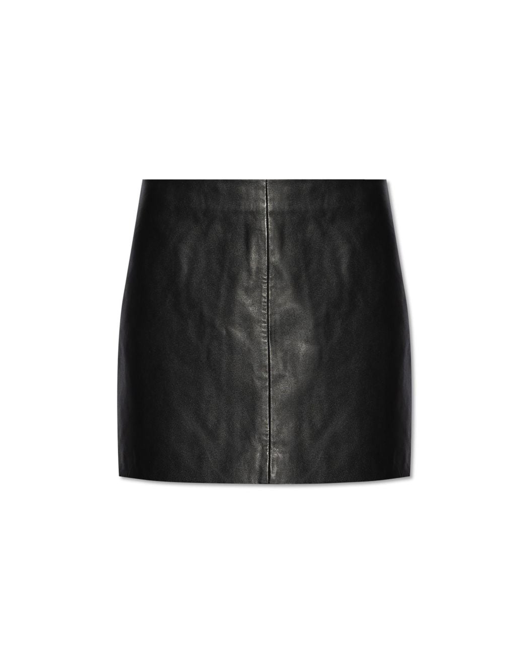 AllSaints Black Leather Skirt 'Renai'